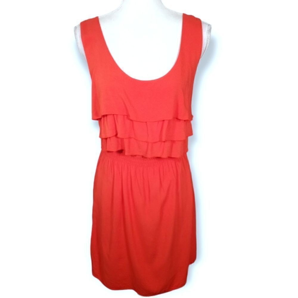 XHILARATION ORANGE RUFFLE TOP DRESS SZ.XXL GUC - Picture 2 of 10